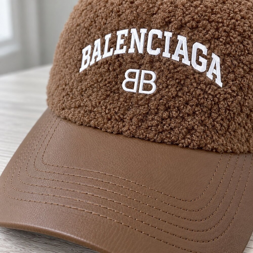 Balenciaga Teddy Leather Brown Cap - Picture 5 of 6